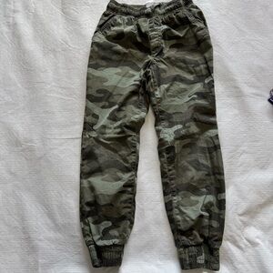 Carter's Olive Green Camo lined joggers Size 7